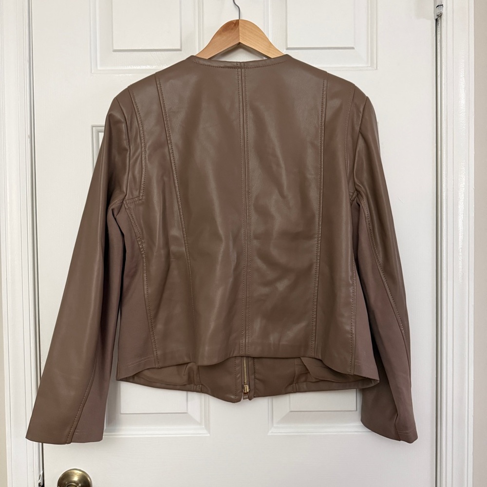 Chico's Taupe Leather Women's Bag - Picture 3 of 4